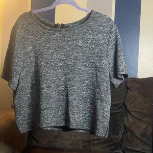 Gray Crop Top/Skirt/Shorts Set by Forever 21